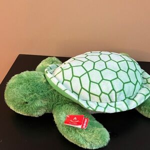 Aurora Green and White Plush “Tim the Turtle”.  NWT.   15” by 15”